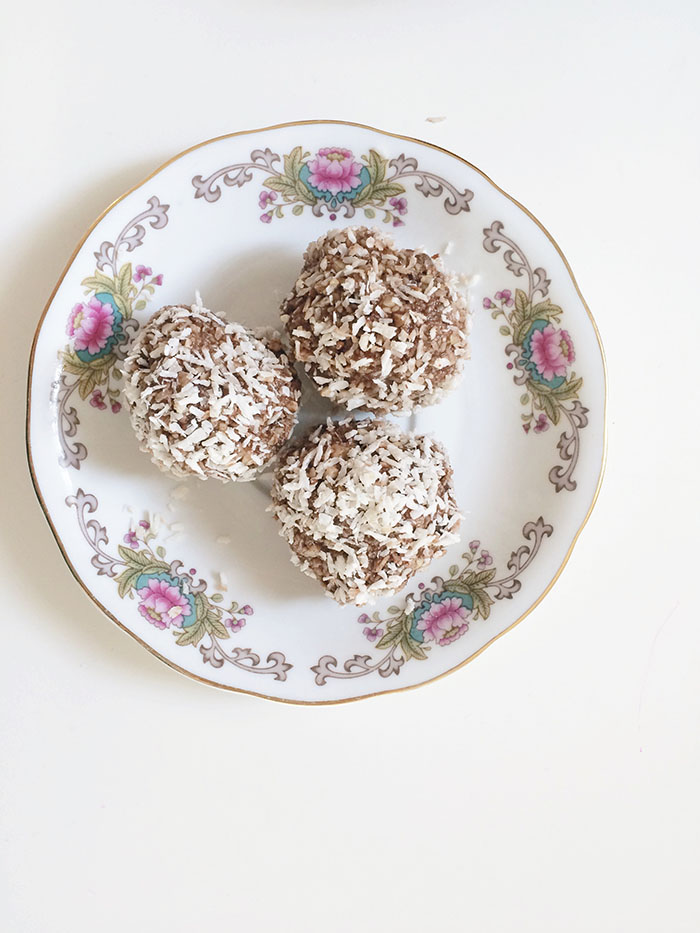 coconut and cacao balls